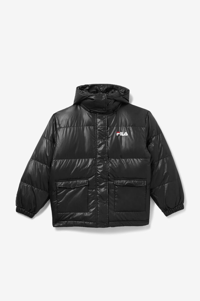 Fila Bunda Damske Remie Puffer Čierne - DNSAU0496